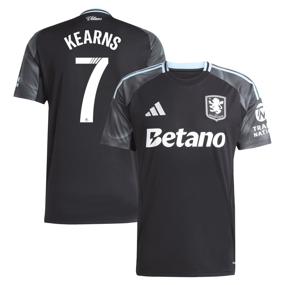 AVFC aston villa adidas wsl away shirt 2025-26 with kearns 7 printing Collection | Official Aston Villa Kits and Apparel