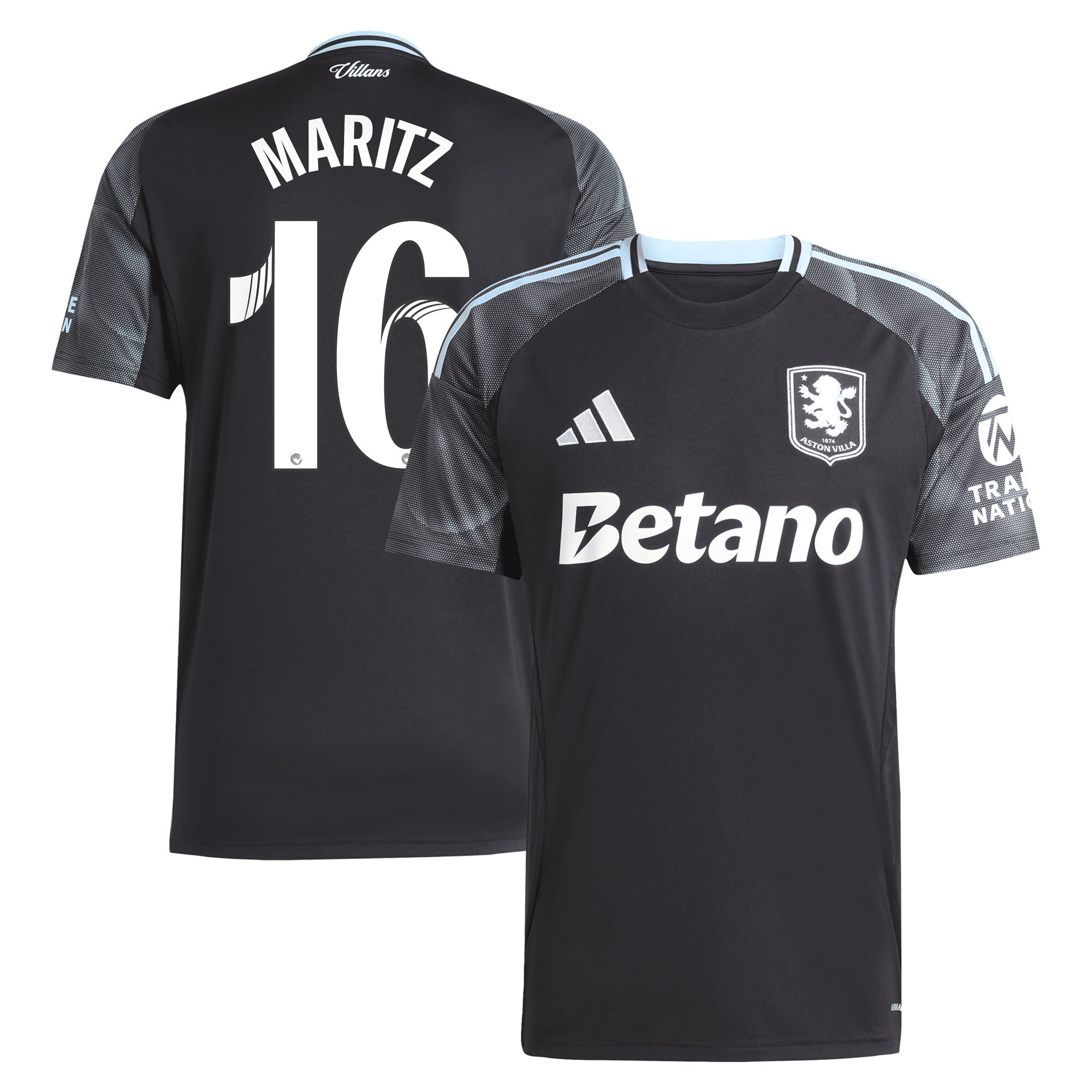 AVFC aston villa adidas wsl away shirt 2025-26 with maritz 16 printing Collection | Official Aston Villa Kits and Apparel
