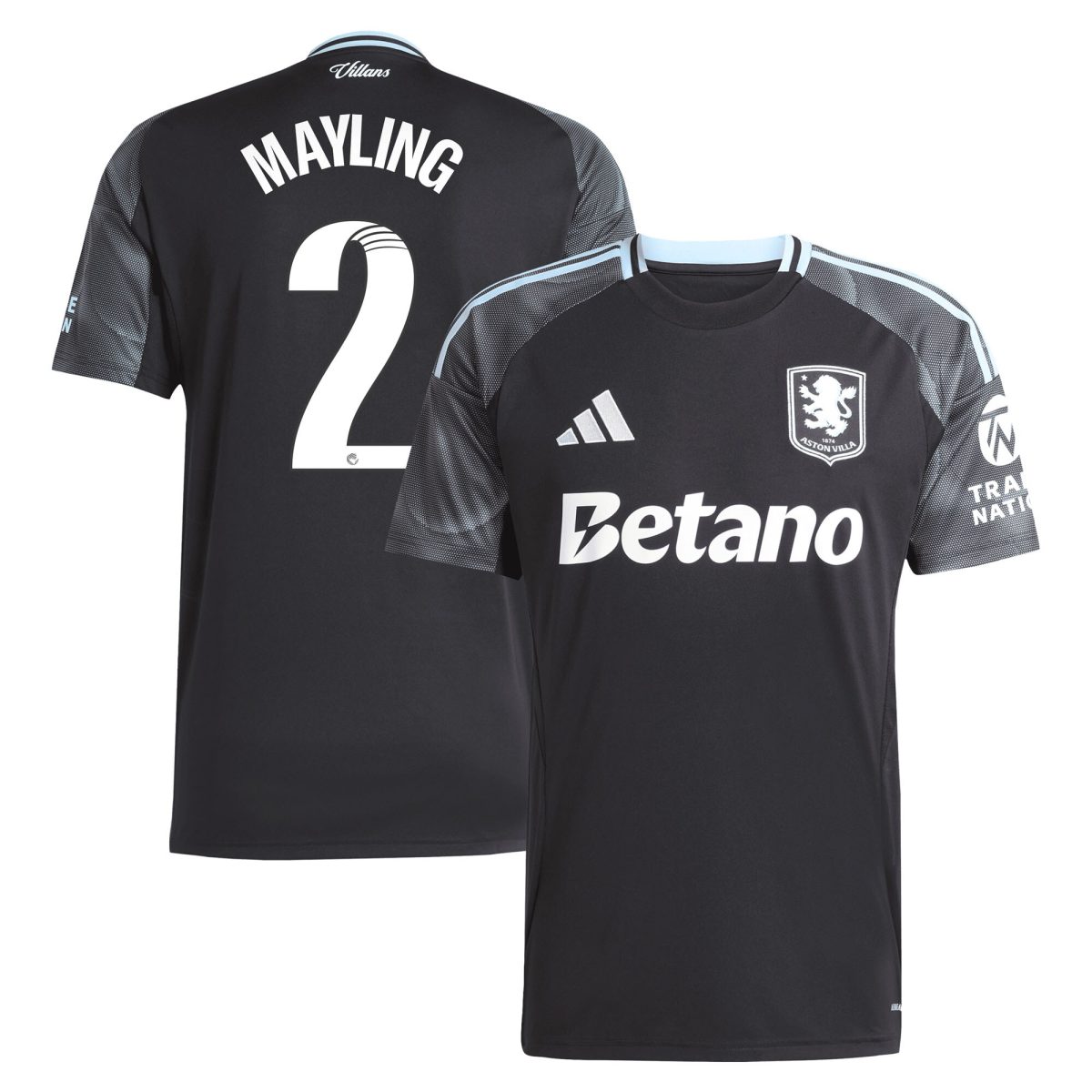 AVFC aston villa adidas wsl away shirt 2025-26 with mayling 2 printing Collection | Official Aston Villa Kits and Apparel
