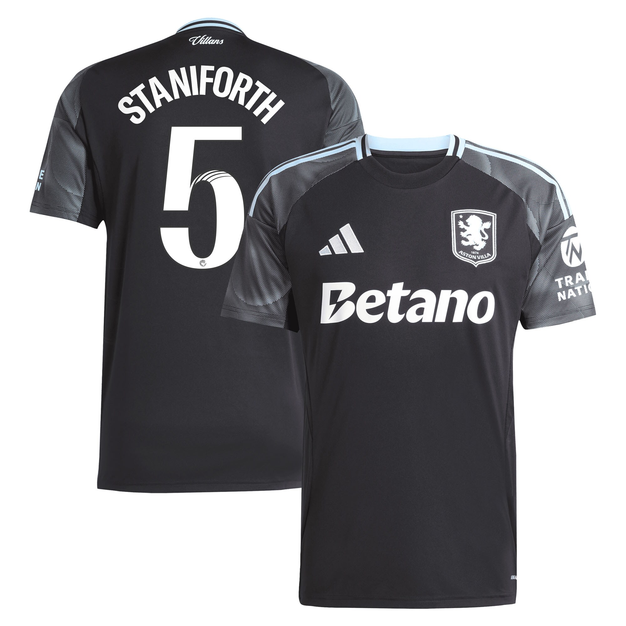 AVFC aston villa adidas wsl away shirt 2025-26 with staniforth 5 printing Collection | Official Aston Villa Kits and Apparel