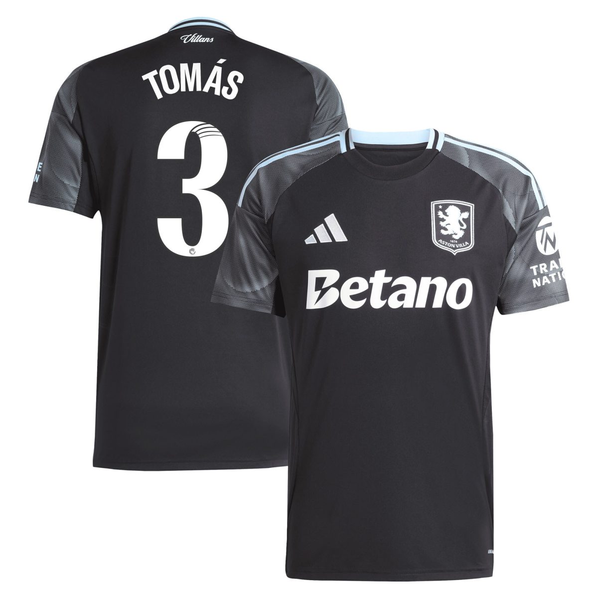 AVFC aston villa adidas wsl away shirt 2025-26 with tomás 3 printing Collection | Official Aston Villa Kits and Apparel