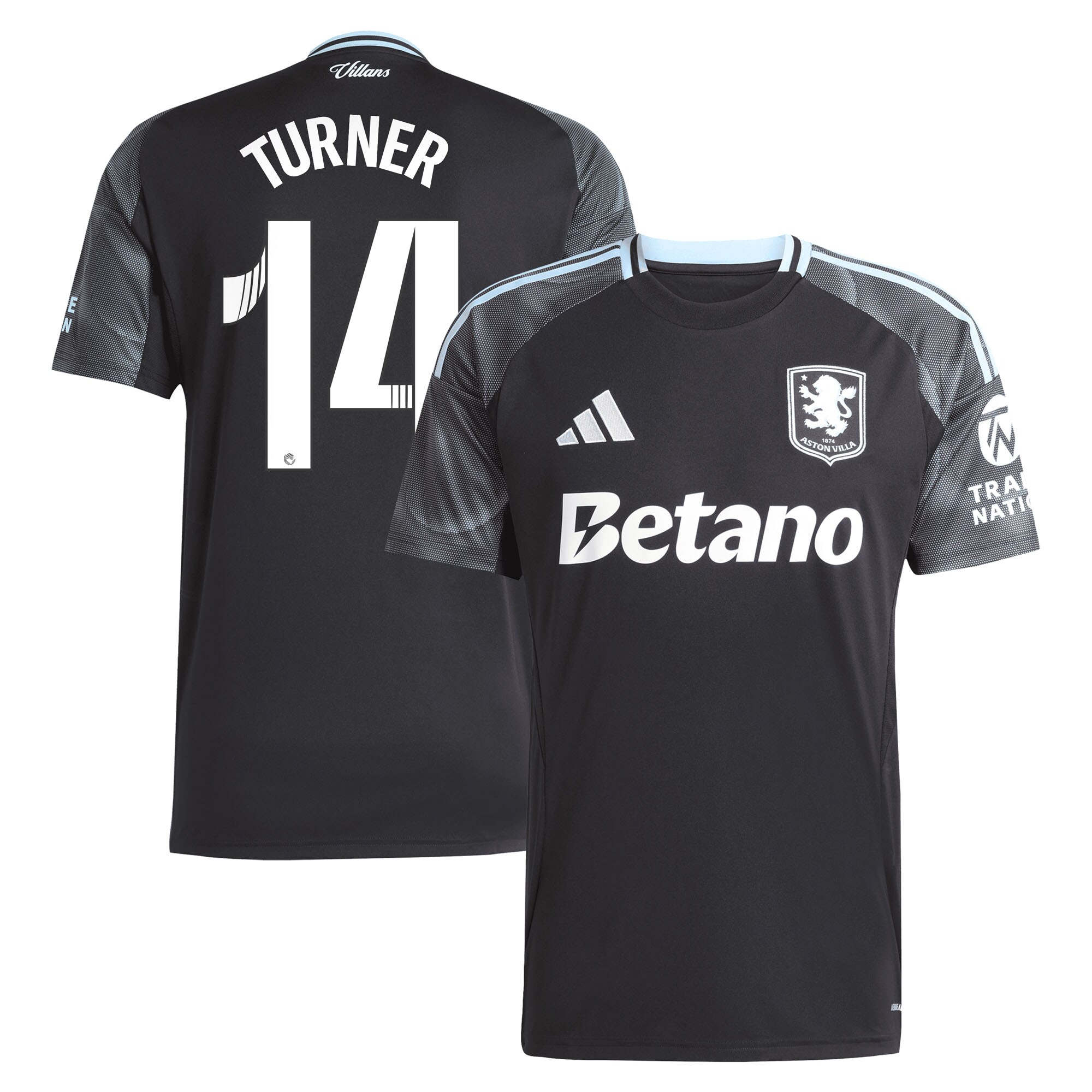AVFC aston villa adidas wsl away shirt 2025-26 with turner 14 printing Collection | Official Aston Villa Kits and Apparel