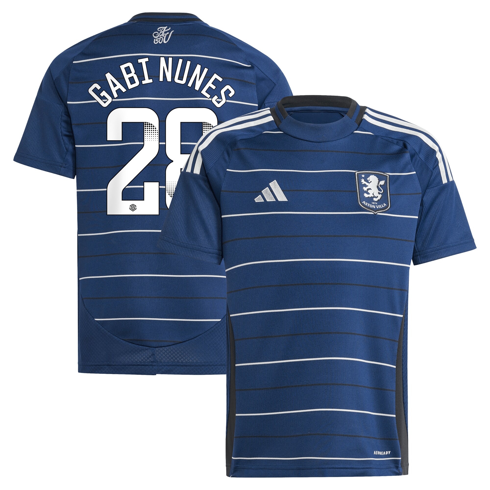 AVFC aston villa adidas wsl third shirt 2024-25 – kids with gabi nunes 28 printing Collection | Official Aston Villa Kits and Apparel