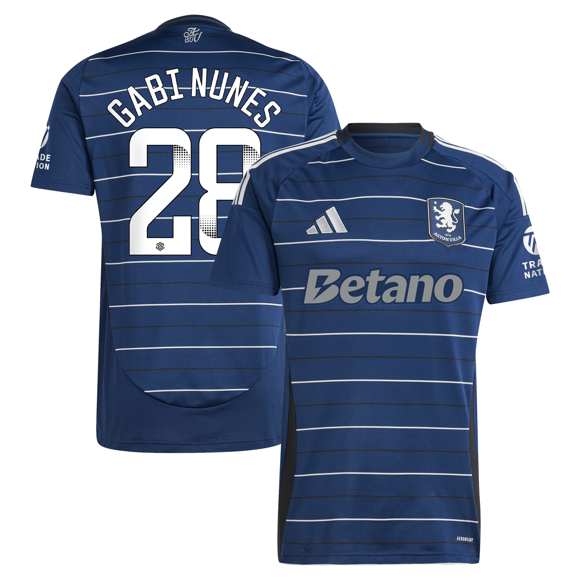 AVFC aston villa adidas wsl third shirt 2024-25 with gabi nunes 28 printing Collection | Official Aston Villa Kits and Apparel