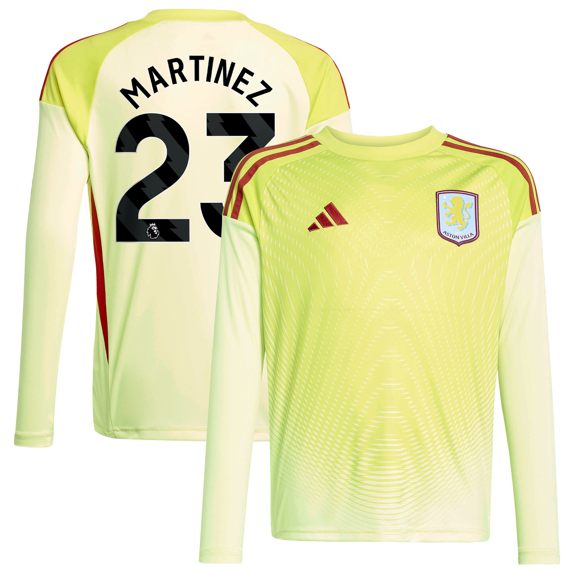 AVFC aston villa away goalkeeper shirt 2025-26 – kids with martinez 23 printing Collection | Official Aston Villa Kits and Apparel