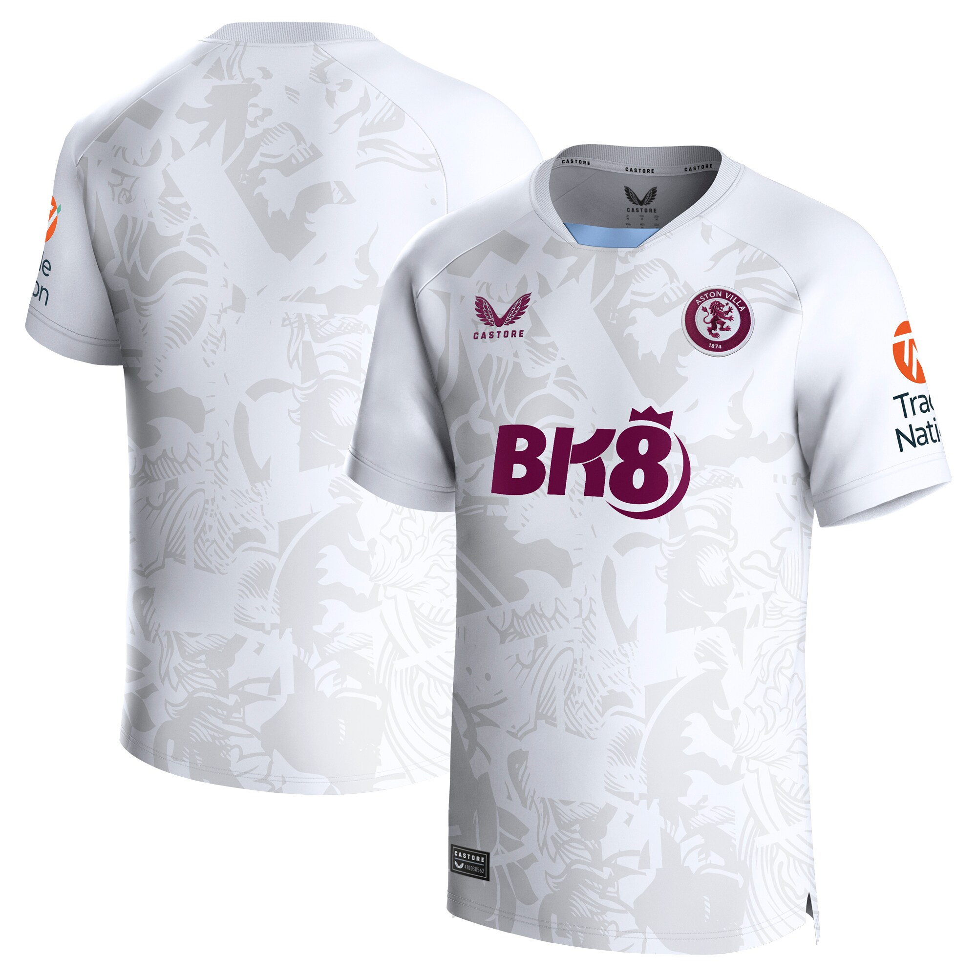 AVFC aston villa castore away shirt 2023-24 with custom printing Collection | Official Aston Villa Kits and Apparel