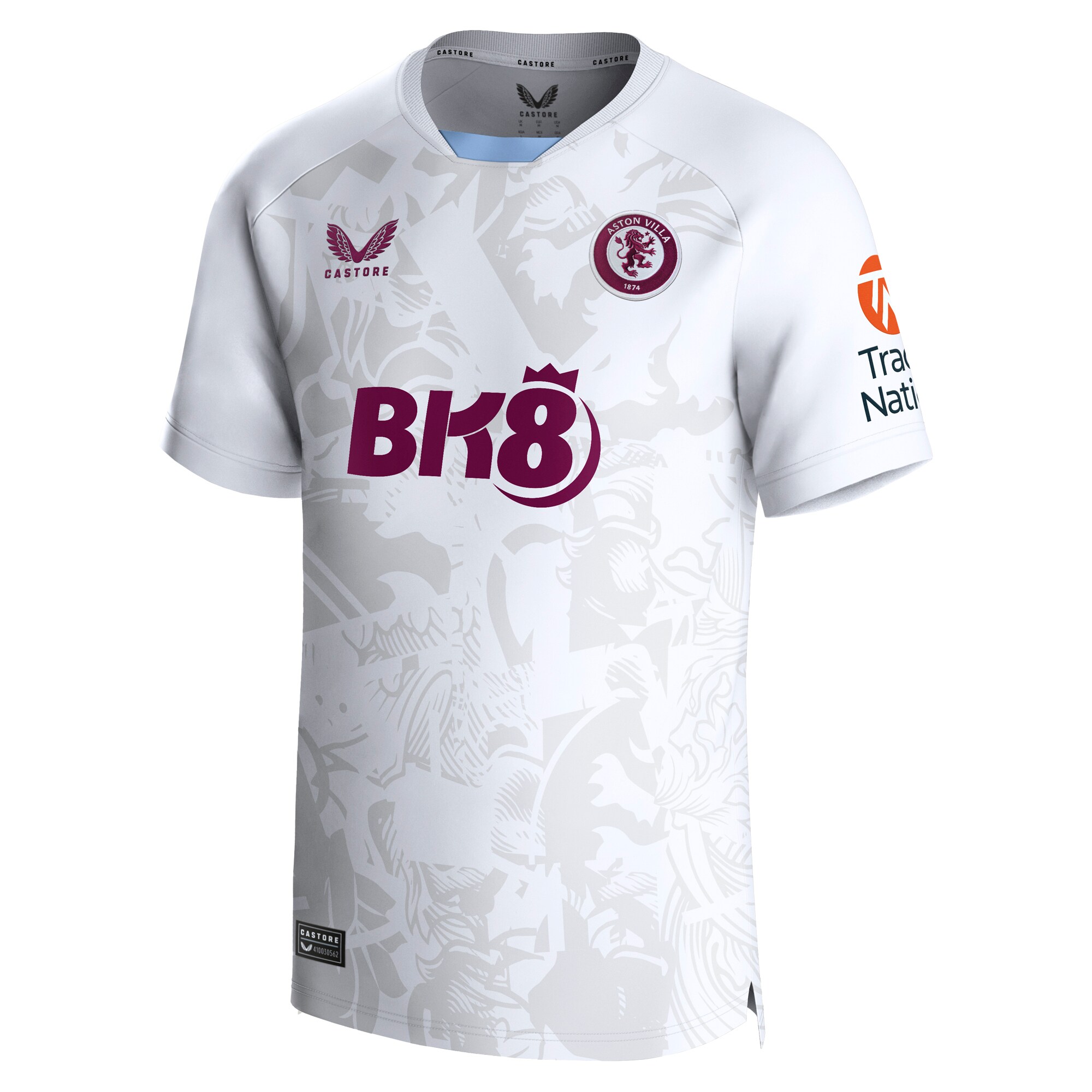 AVFC aston villa castore away shirt 2023-24 with custom printing Collection | Official Aston Villa Kits and Apparel