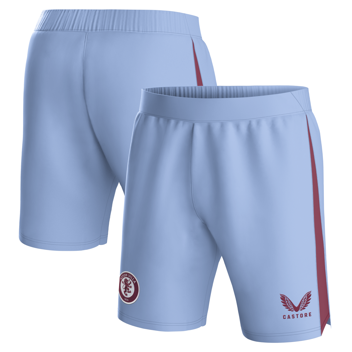 AVFC aston villa castore away shorts 2023-24 with custom printing Collection | Official Aston Villa Kits and Apparel