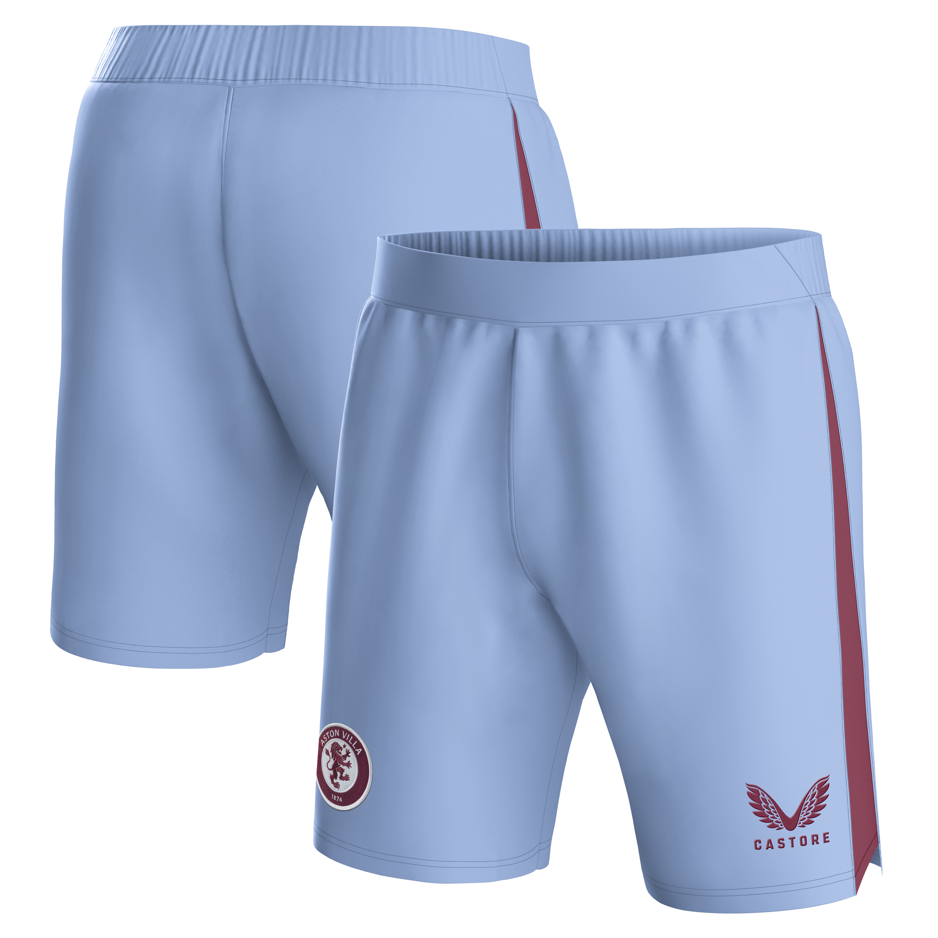 AVFC aston villa castore away shorts 2023-24 with custom printing Collection | Official Aston Villa Kits and Apparel