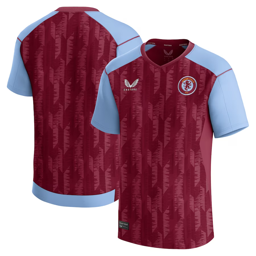 AVFC aston villa castore home shirt 2023-24 – kids with custom printing Collection | Official Aston Villa Kits and Apparel