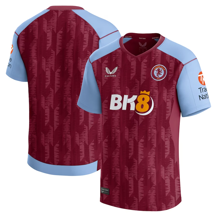 AVFC aston villa castore home shirt 2023-24 with custom printing Collection | Official Aston Villa Kits and Apparel