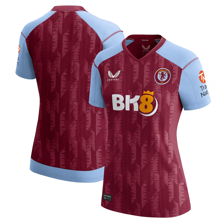 AVFC aston villa castore home shirt 2023-24 – womens with custom printing Collection | Official Aston Villa Kits and Apparel