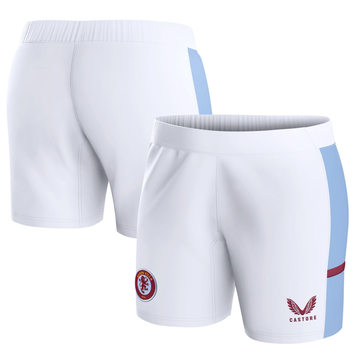 AVFC aston villa castore home shorts 2023-24 – womens with custom printing Collection | Official Aston Villa Kits and Apparel