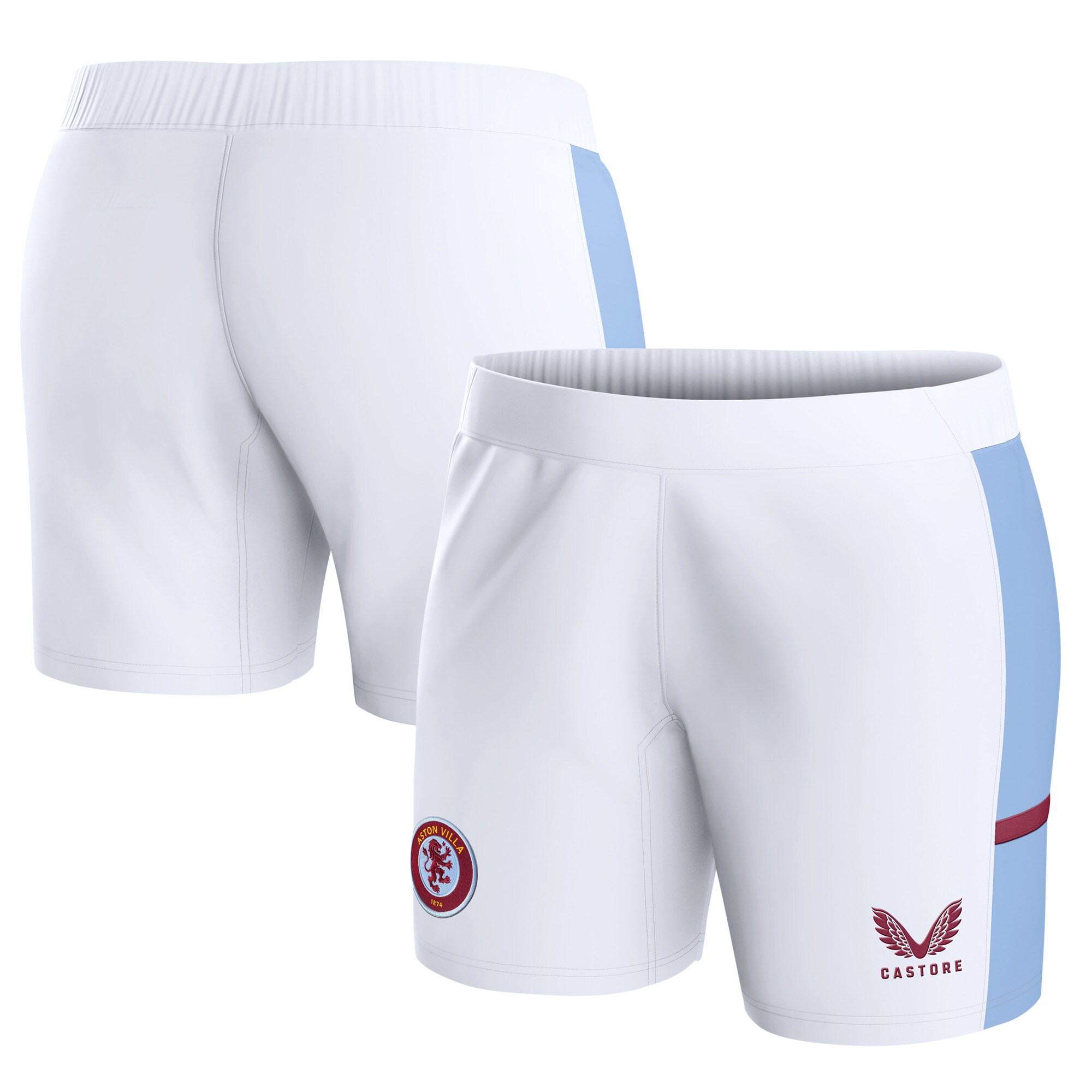 AVFC aston villa castore home shorts 2023-24 – womens with custom printing Collection | Official Aston Villa Kits and Apparel
