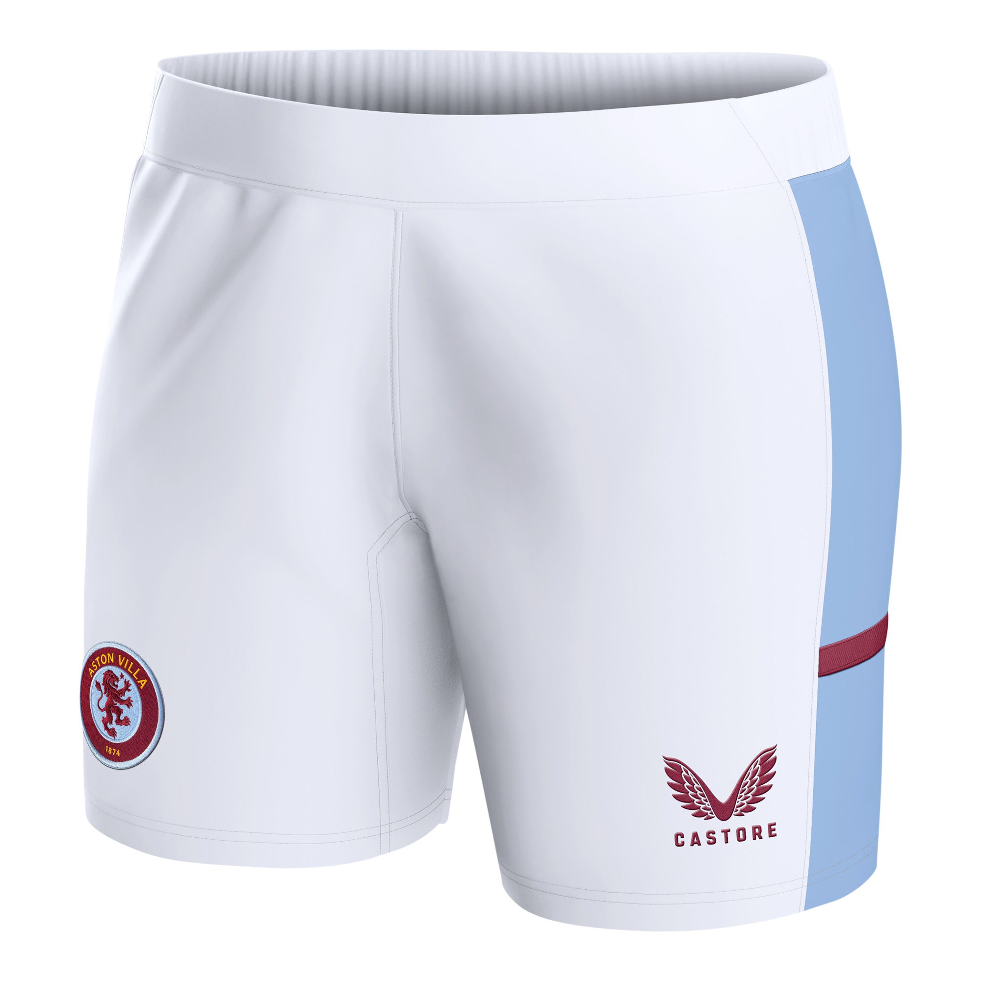 AVFC aston villa castore home shorts 2023-24 – womens with custom printing Collection | Official Aston Villa Kits and Apparel