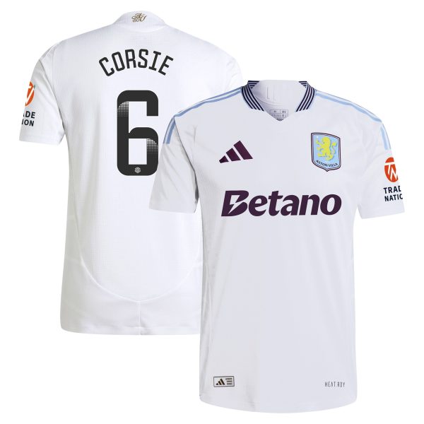 AVFC aston villa wsl adidas away authentic shirt 2024-25 with corsie 6 printing Collection | Official Aston Villa Kits and Apparel