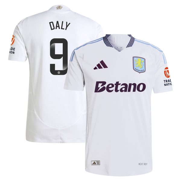 AVFC aston villa wsl adidas away authentic shirt 2024-25 with daly 9 printing Collection | Official Aston Villa Kits and Apparel