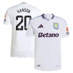 AVFC aston villa wsl adidas away authentic shirt 2024-25 with hanson 20 printing Collection | Official Aston Villa Kits and Apparel