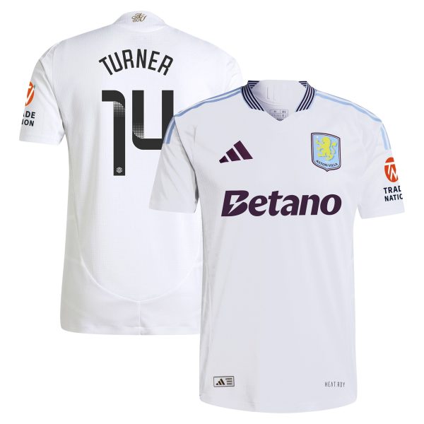 AVFC aston villa wsl adidas away authentic shirt 2024-25 with turner 14 printing Collection | Official Aston Villa Kits and Apparel