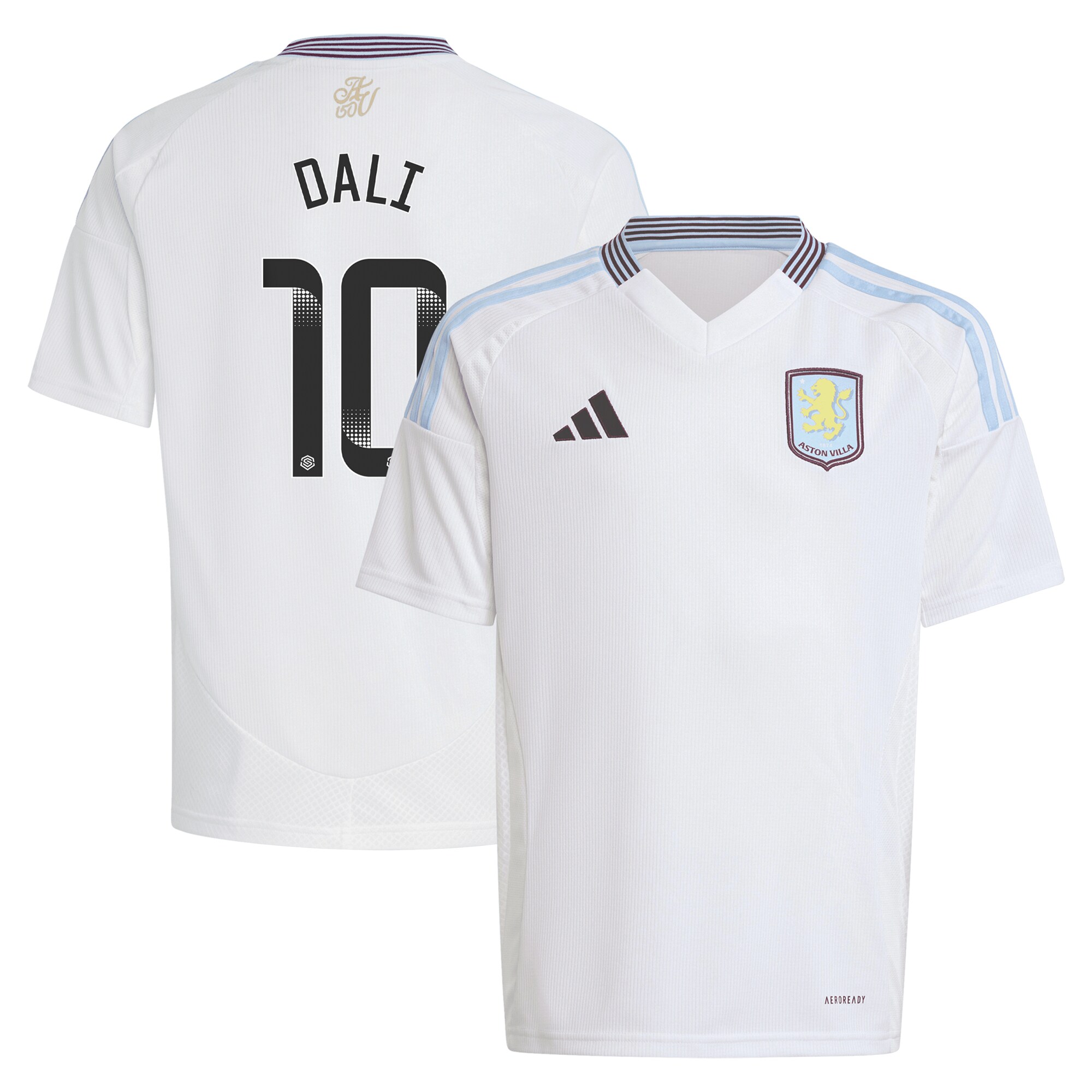 AVFC aston villa wsl adidas away shirt 2024-25 – kids with dali 10 printing Collection | Official Aston Villa Kits and Apparel