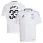 AVFC aston villa wsl adidas away shirt 2024-25 – kids with pacheco 33 printing Collection | Official Aston Villa Kits and Apparel