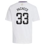 AVFC aston villa wsl adidas away shirt 2024-25 – kids with pacheco 33 printing Collection | Official Aston Villa Kits and Apparel