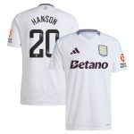 AVFC aston villa wsl adidas away shirt 2024-25 with hanson 20 printing Collection | Official Aston Villa Kits and Apparel