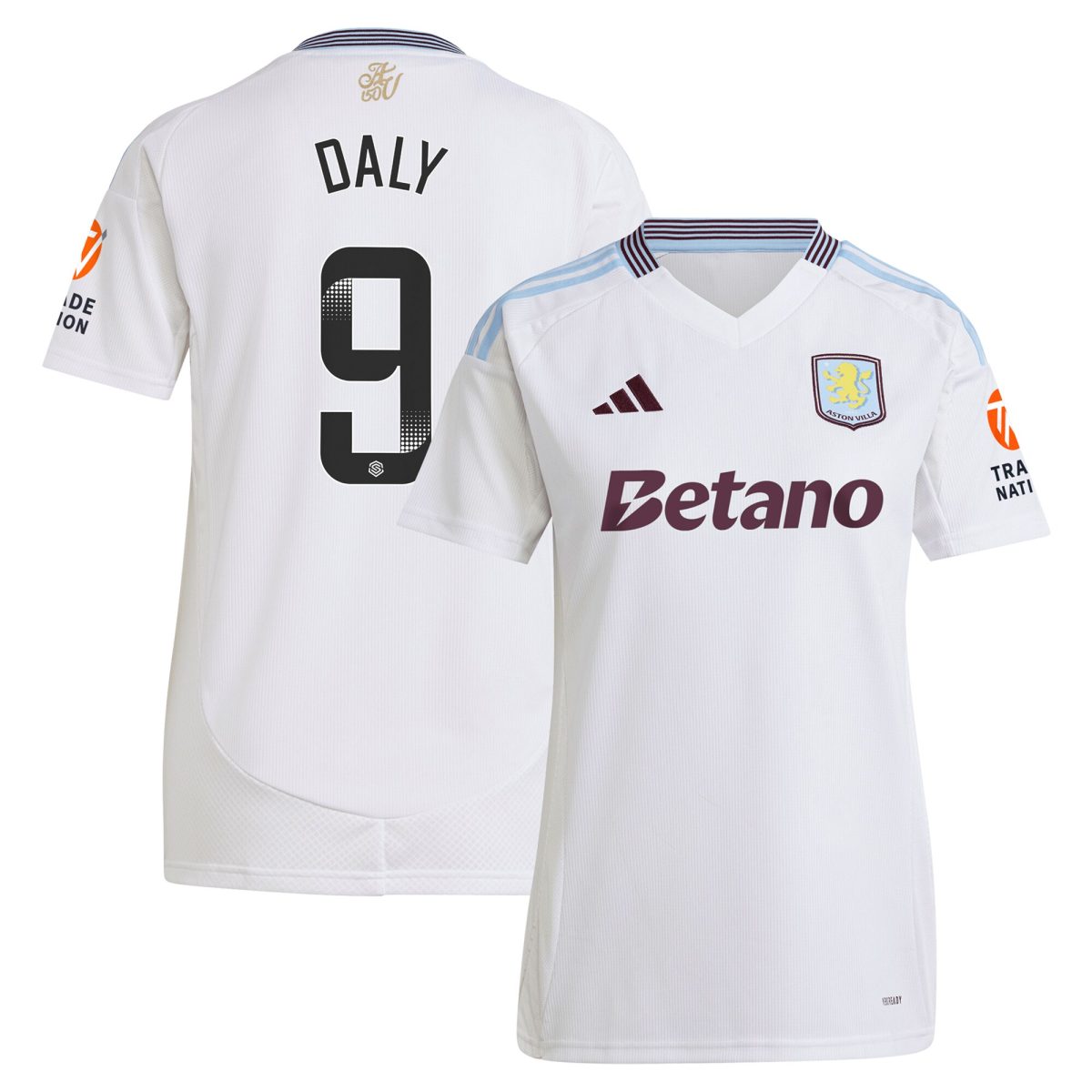AVFC aston villa wsl adidas away shirt 2024-25 – womens with daly 9 printing Collection | Official Aston Villa Kits and Apparel