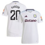 AVFC aston villa wsl adidas away shirt 2024-25 – womens with hanson 20 printing Collection | Official Aston Villa Kits and Apparel