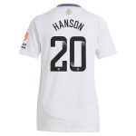 AVFC aston villa wsl adidas away shirt 2024-25 – womens with hanson 20 printing Collection | Official Aston Villa Kits and Apparel