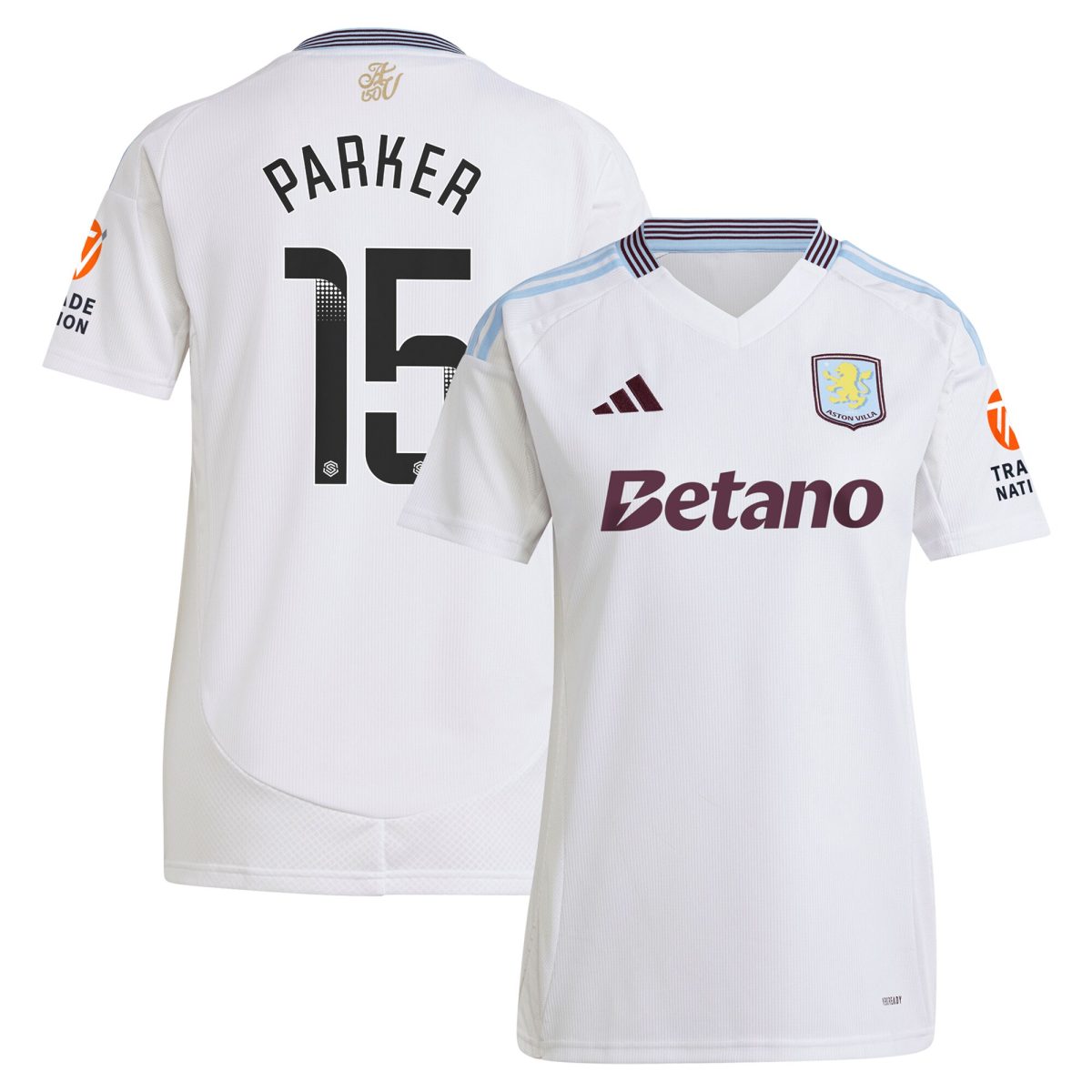 AVFC aston villa wsl adidas away shirt 2024-25 – womens with parker 15 printing Collection | Official Aston Villa Kits and Apparel