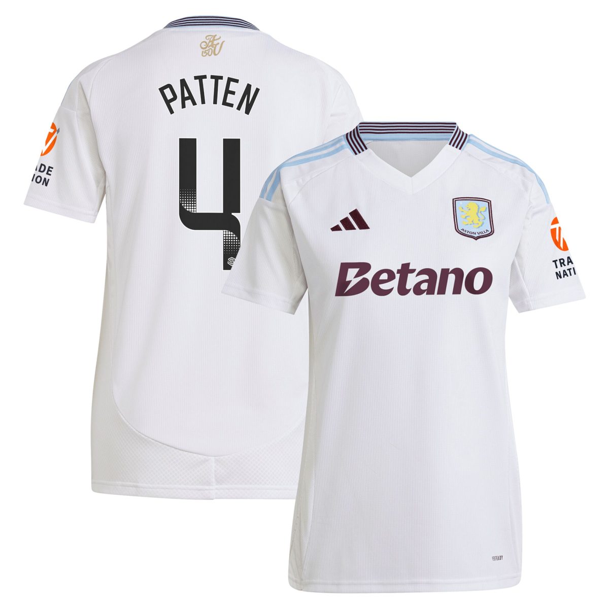 AVFC aston villa wsl adidas away shirt 2024-25 – womens with patten 4 printing Collection | Official Aston Villa Kits and Apparel