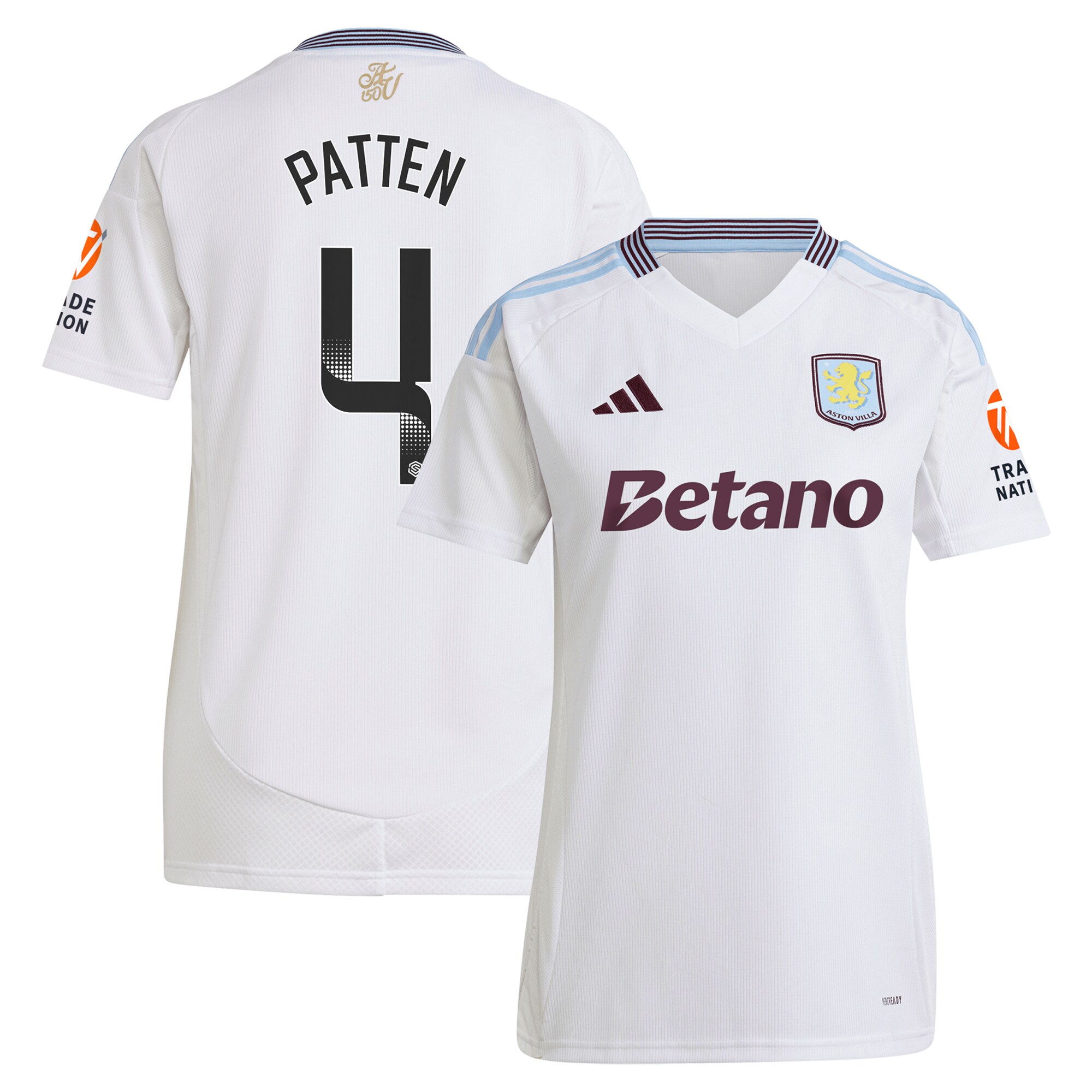 AVFC aston villa wsl adidas away shirt 2024-25 – womens with patten 4 printing Collection | Official Aston Villa Kits and Apparel