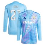 AVFC aston villa wsl adidas goalkeeper shirt 2024-25 – long sleeve with leat 21 printing – 202030996 Collection | Official Aston Villa Kits and Apparel