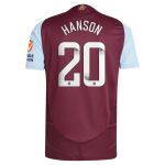 AVFC aston villa wsl adidas home authentic shirt 2024-25 with hanson 20 printing Collection | Official Aston Villa Kits and Apparel
