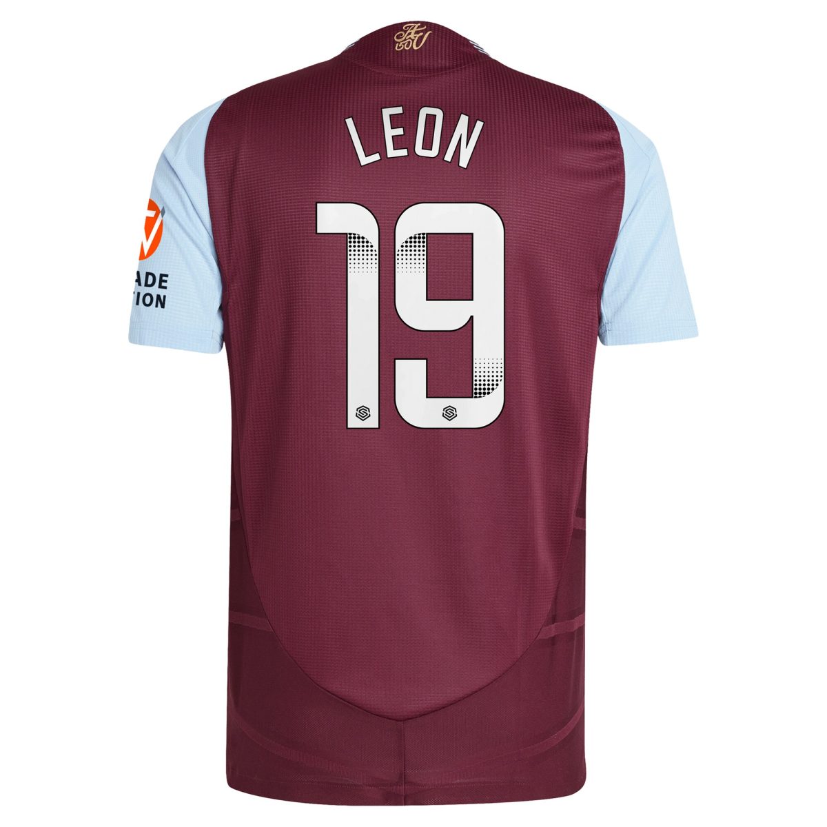 AVFC aston villa wsl adidas home authentic shirt 2024-25 with leon 19 printing Collection | Official Aston Villa Kits and Apparel