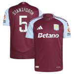 AVFC aston villa wsl adidas home authentic shirt 2024-25 with staniforth 5 printing Collection | Official Aston Villa Kits and Apparel