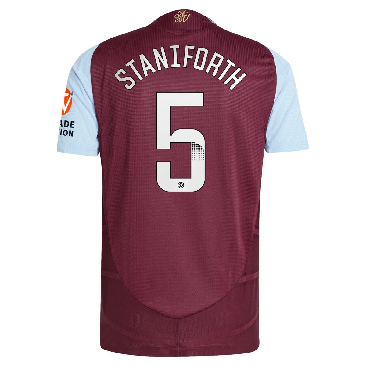 AVFC aston villa wsl adidas home authentic shirt 2024-25 with staniforth 5 printing Collection | Official Aston Villa Kits and Apparel