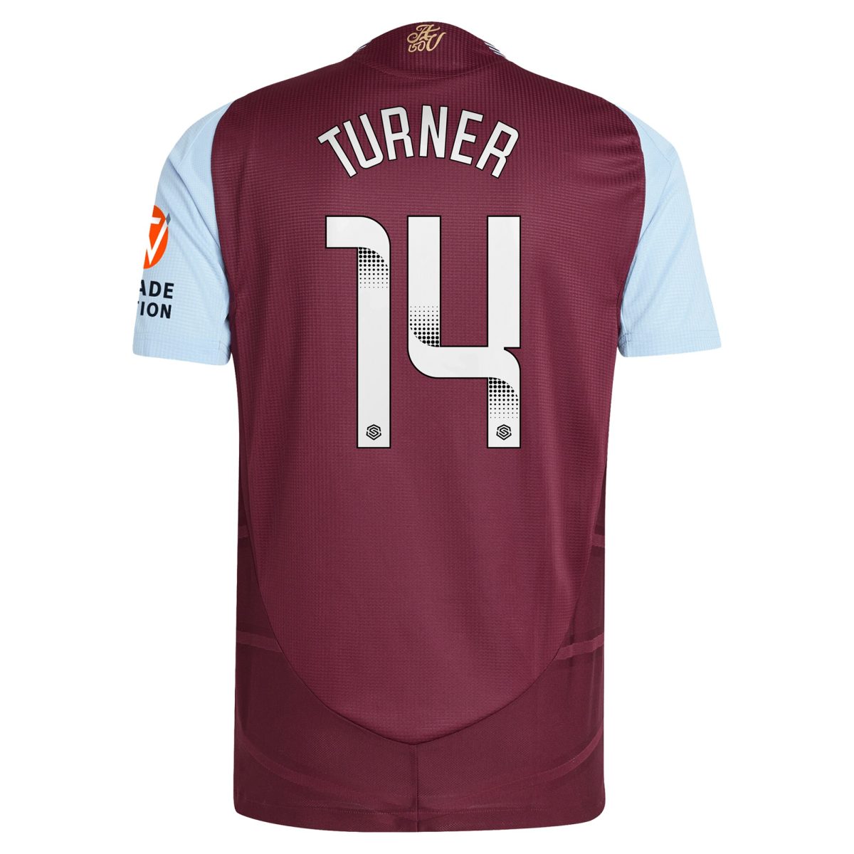 AVFC aston villa wsl adidas home authentic shirt 2024-25 with turner 14 printing Collection | Official Aston Villa Kits and Apparel
