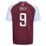 AVFC aston villa wsl adidas home shirt 2024-25 – kids with daly 9 printing Collection | Official Aston Villa Kits and Apparel