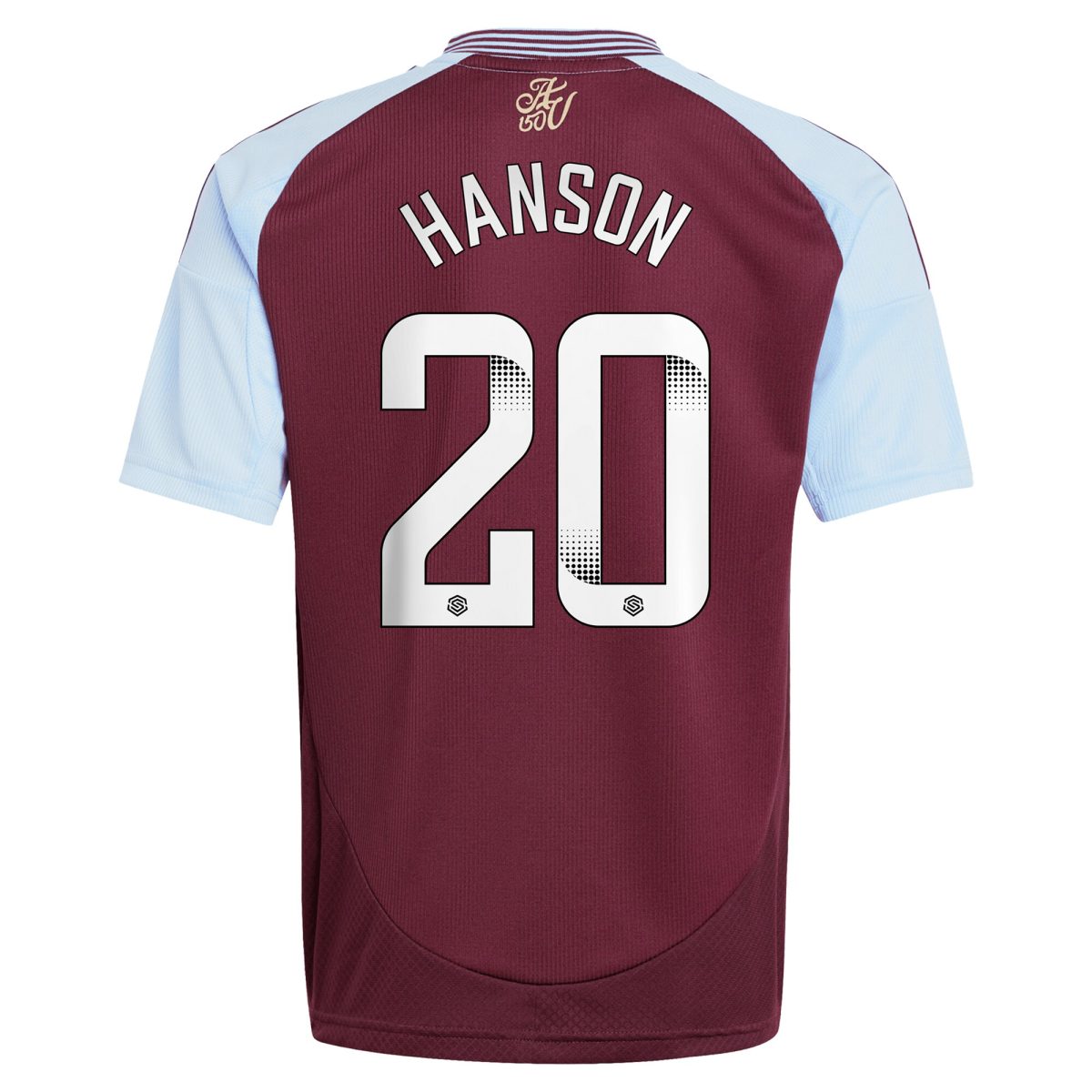 AVFC aston villa wsl adidas home shirt 2024-25 – kids with hanson 20 printing Collection | Official Aston Villa Kits and Apparel