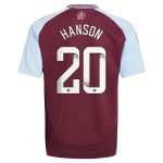 AVFC aston villa wsl adidas home shirt 2024-25 – kids with hanson 20 printing Collection | Official Aston Villa Kits and Apparel