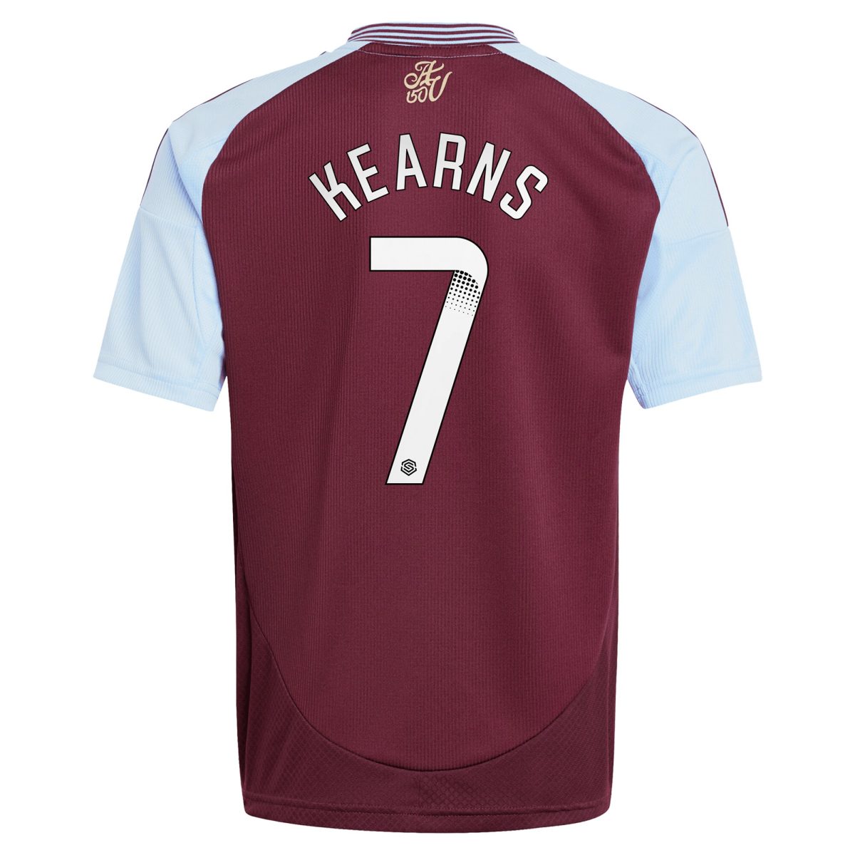 AVFC aston villa wsl adidas home shirt 2024-25 – kids with kearns 7 printing Collection | Official Aston Villa Kits and Apparel