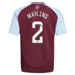 AVFC aston villa wsl adidas home shirt 2024-25 – kids with mayling 2 printing Collection | Official Aston Villa Kits and Apparel