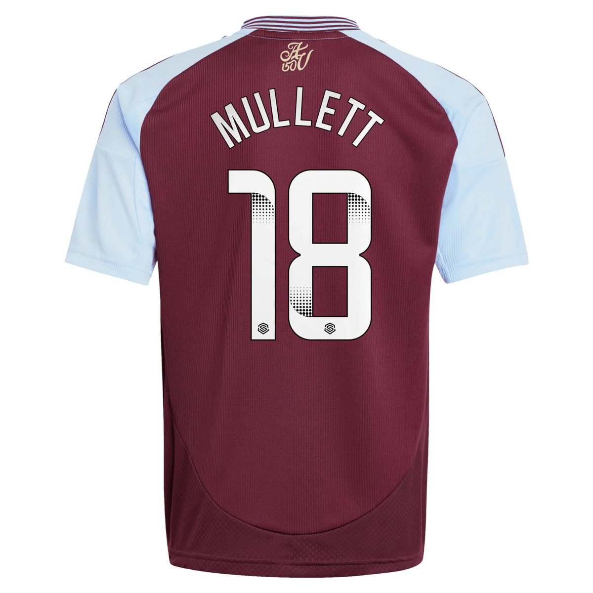 AVFC aston villa wsl adidas home shirt 2024-25 – kids with mullett 18 printing Collection | Official Aston Villa Kits and Apparel