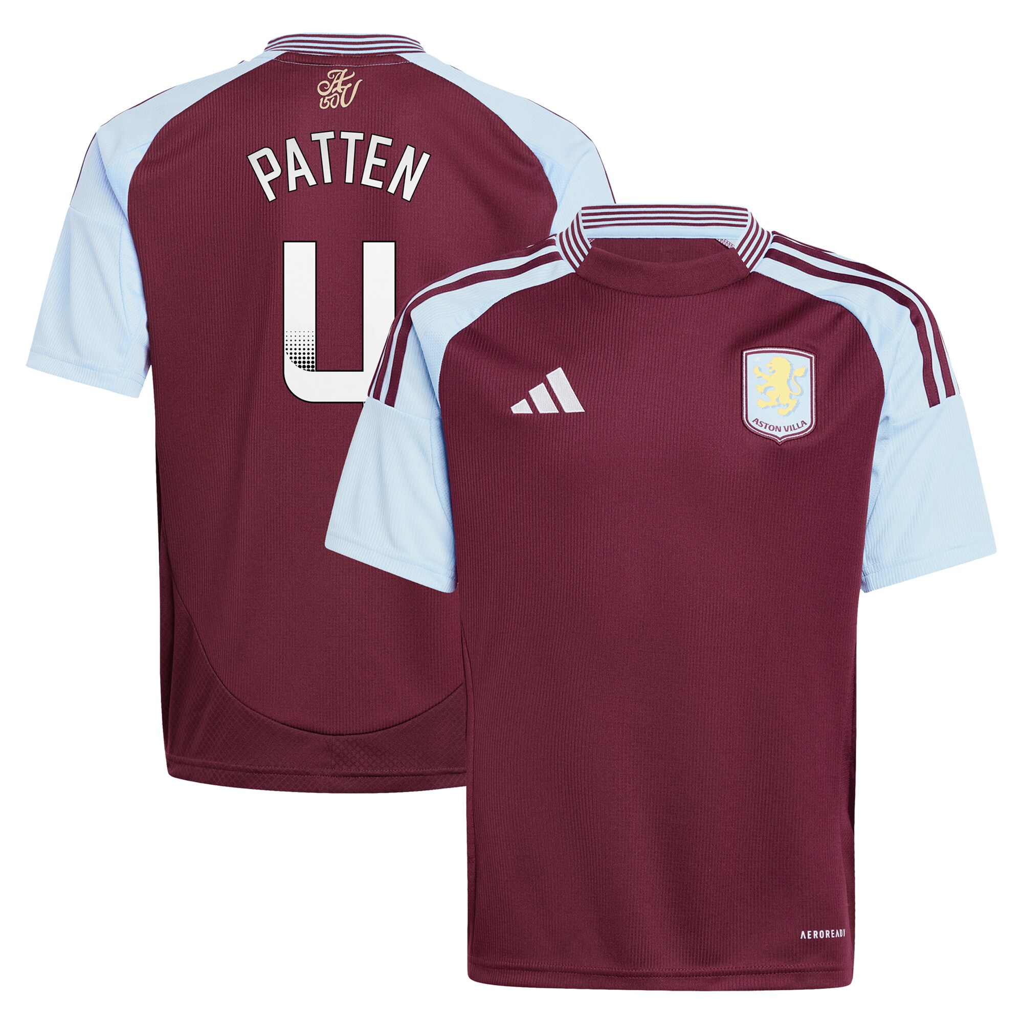 AVFC aston villa wsl adidas home shirt 2024-25 – kids with patten 4 printing Collection | Official Aston Villa Kits and Apparel