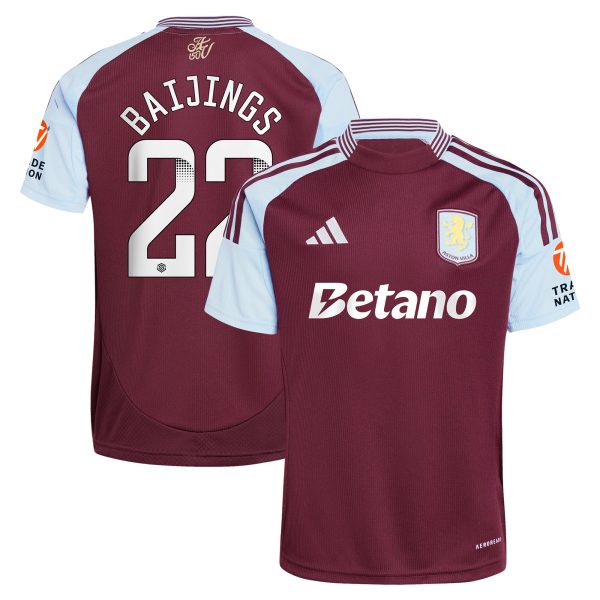 AVFC aston villa wsl adidas home shirt 2024-25 with baijings 22 printing Collection | Official Aston Villa Kits and Apparel