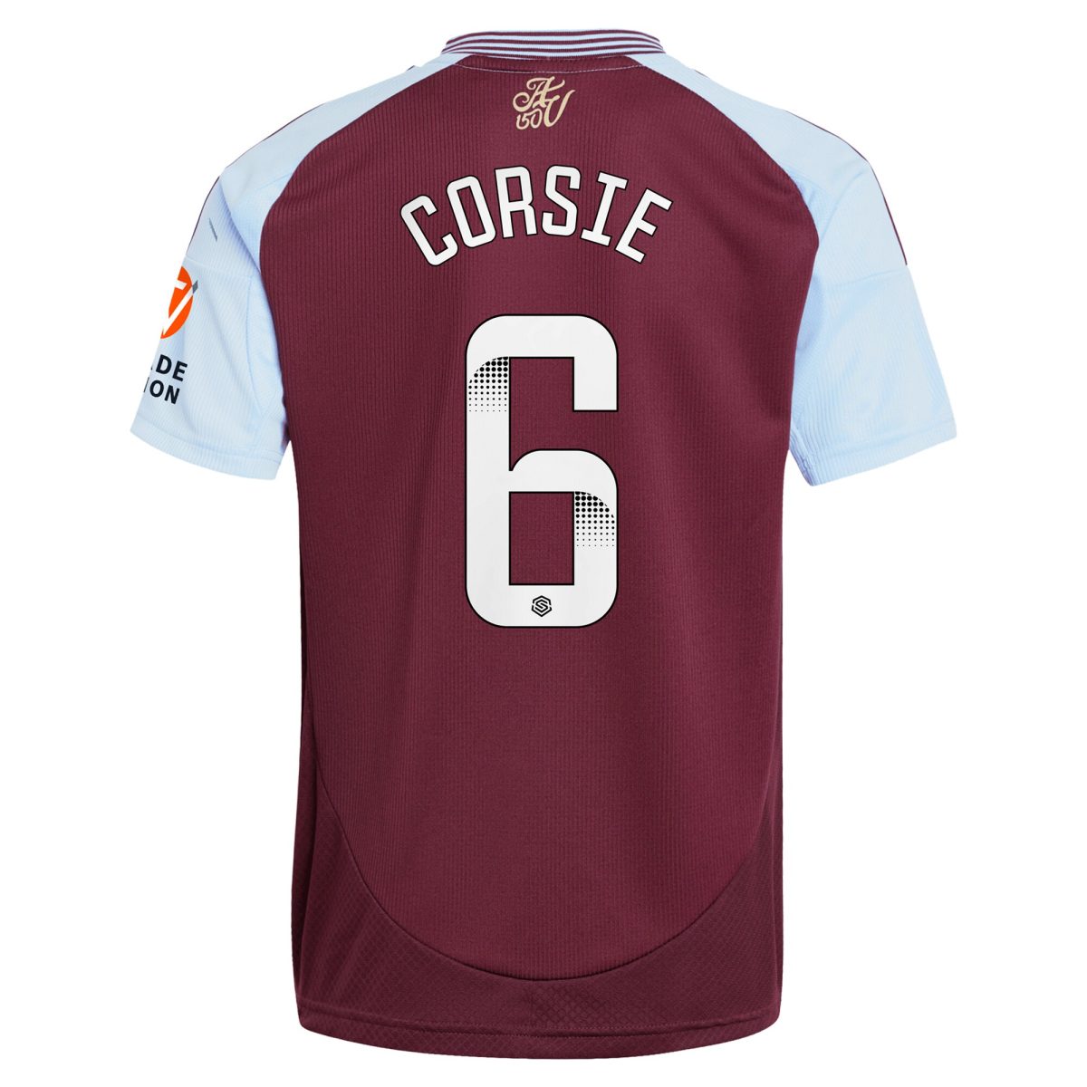AVFC aston villa wsl adidas home shirt 2024-25 with corsie 6 printing Collection | Official Aston Villa Kits and Apparel