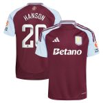 AVFC aston villa wsl adidas home shirt 2024-25 with hanson 20 printing Collection | Official Aston Villa Kits and Apparel
