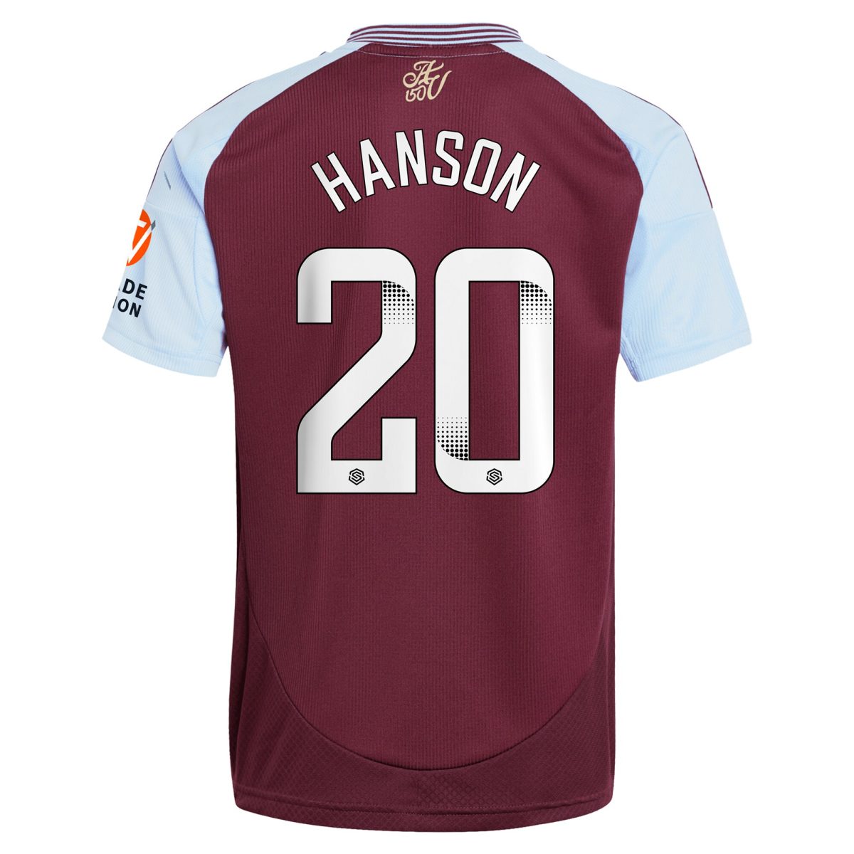 AVFC aston villa wsl adidas home shirt 2024-25 with hanson 20 printing Collection | Official Aston Villa Kits and Apparel
